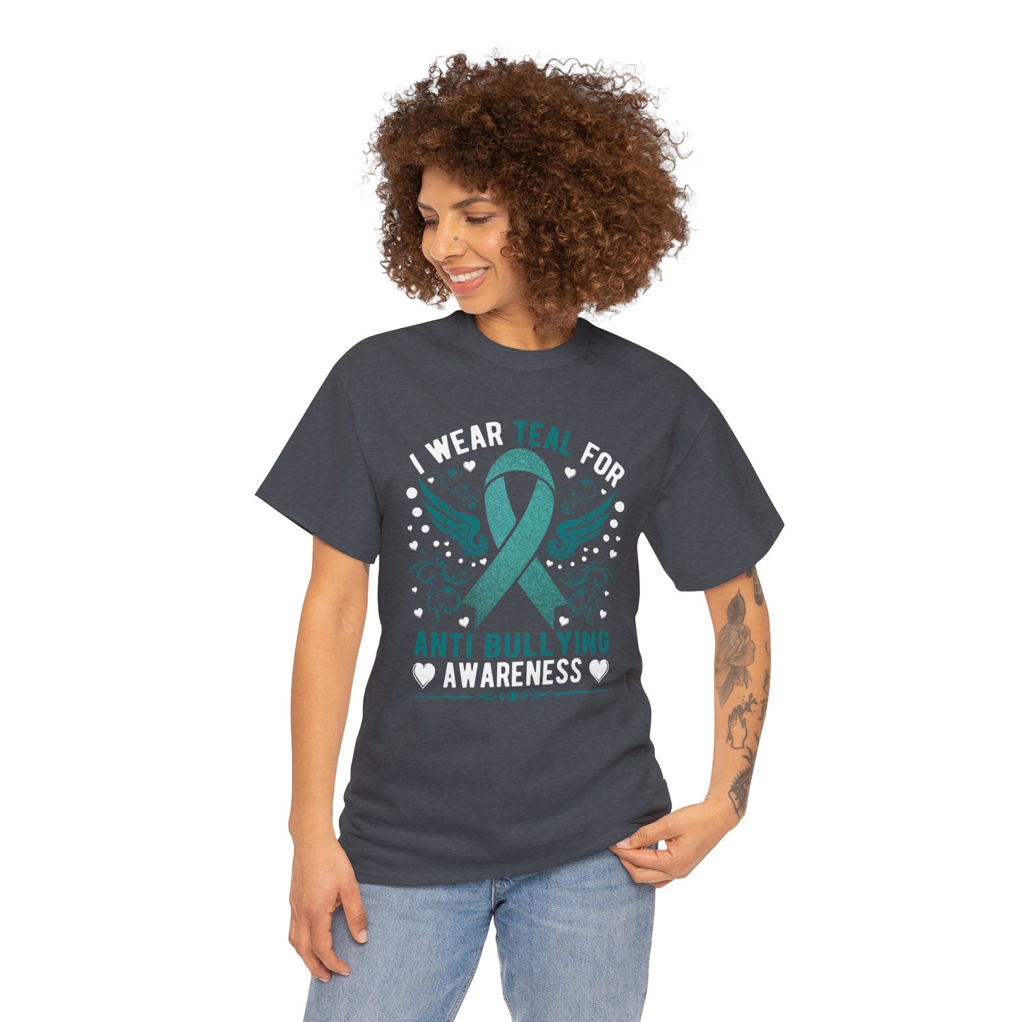 Anti Bully Teal Unisex Heavy Cotton Tee