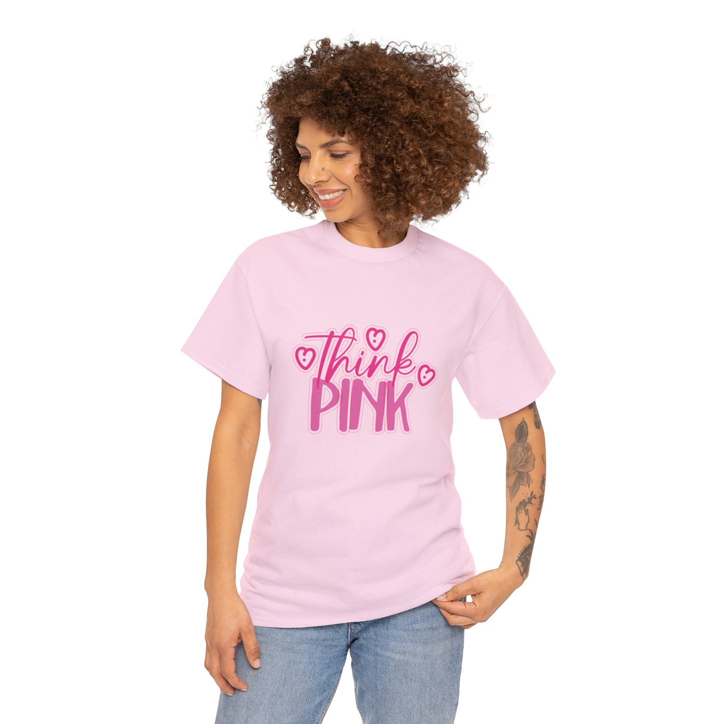 Think Pink Unisex Heavy Cotton Tee