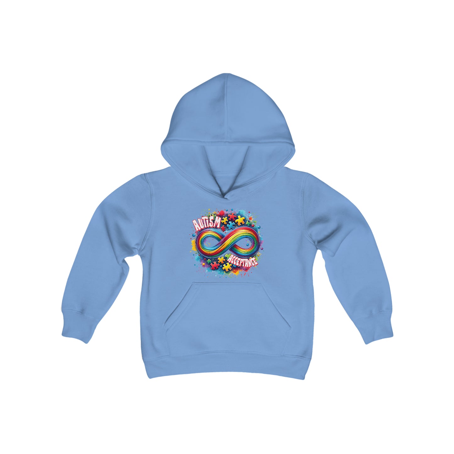 Autism Acceptance Youth Heavy Blend Hooded Sweatshirt