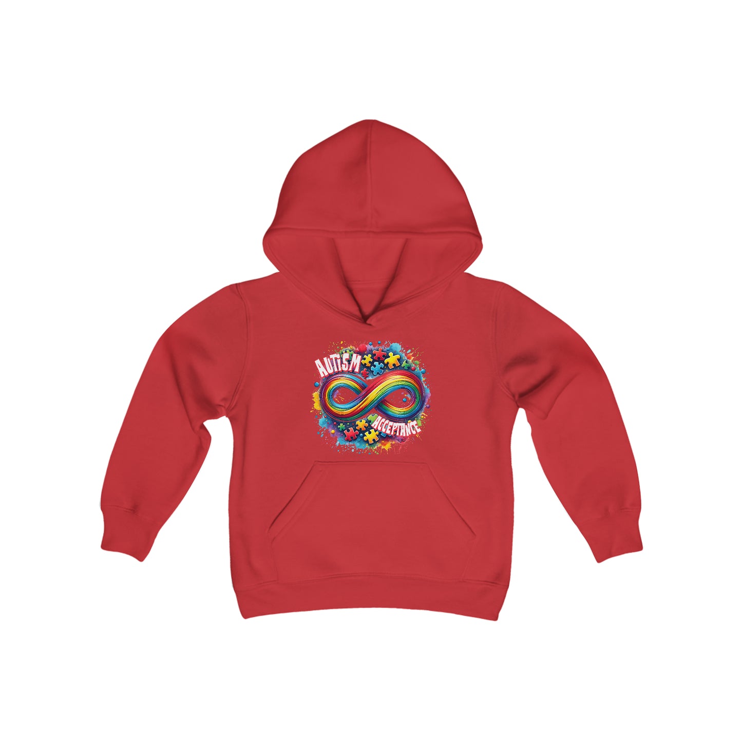 Autism Acceptance Youth Heavy Blend Hooded Sweatshirt