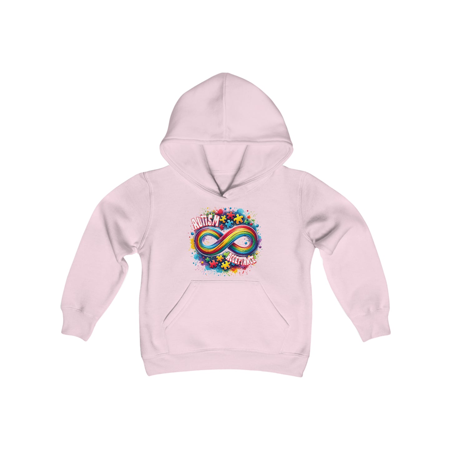 Autism Acceptance Youth Heavy Blend Hooded Sweatshirt