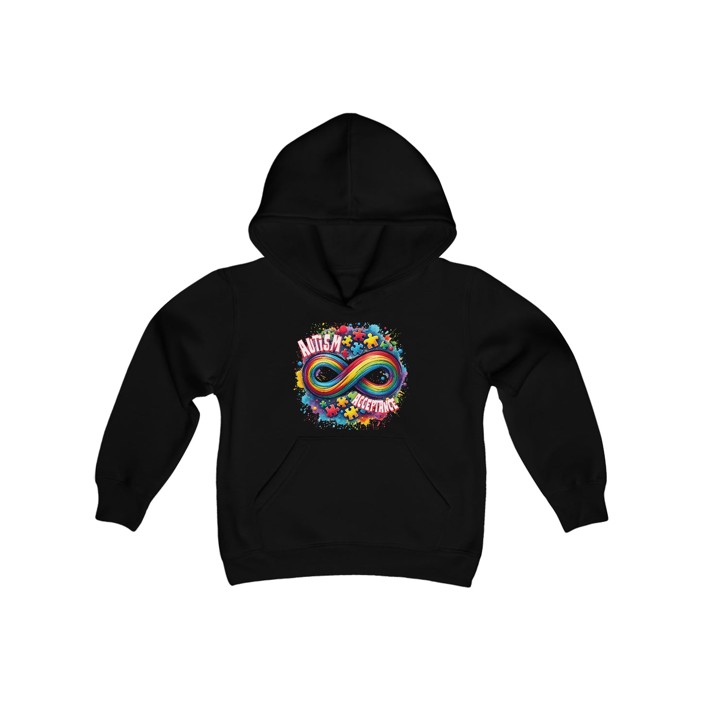 Autism Acceptance Youth Heavy Blend Hooded Sweatshirt