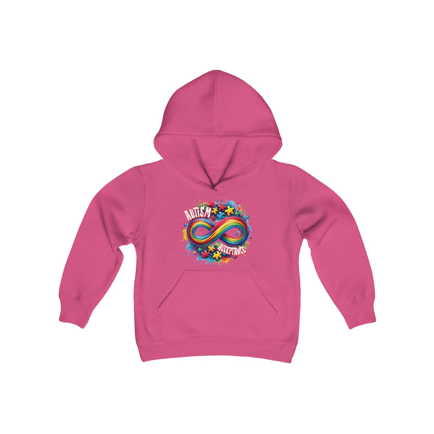 Autism Acceptance Youth Heavy Blend Hooded Sweatshirt