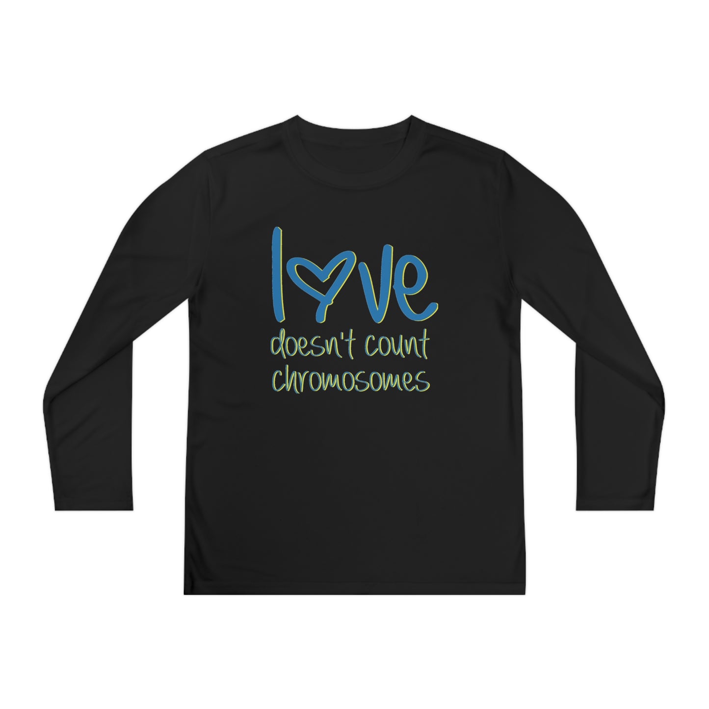 Love doesn't count chromosomes Youth Long Sleeve Competitor Tee