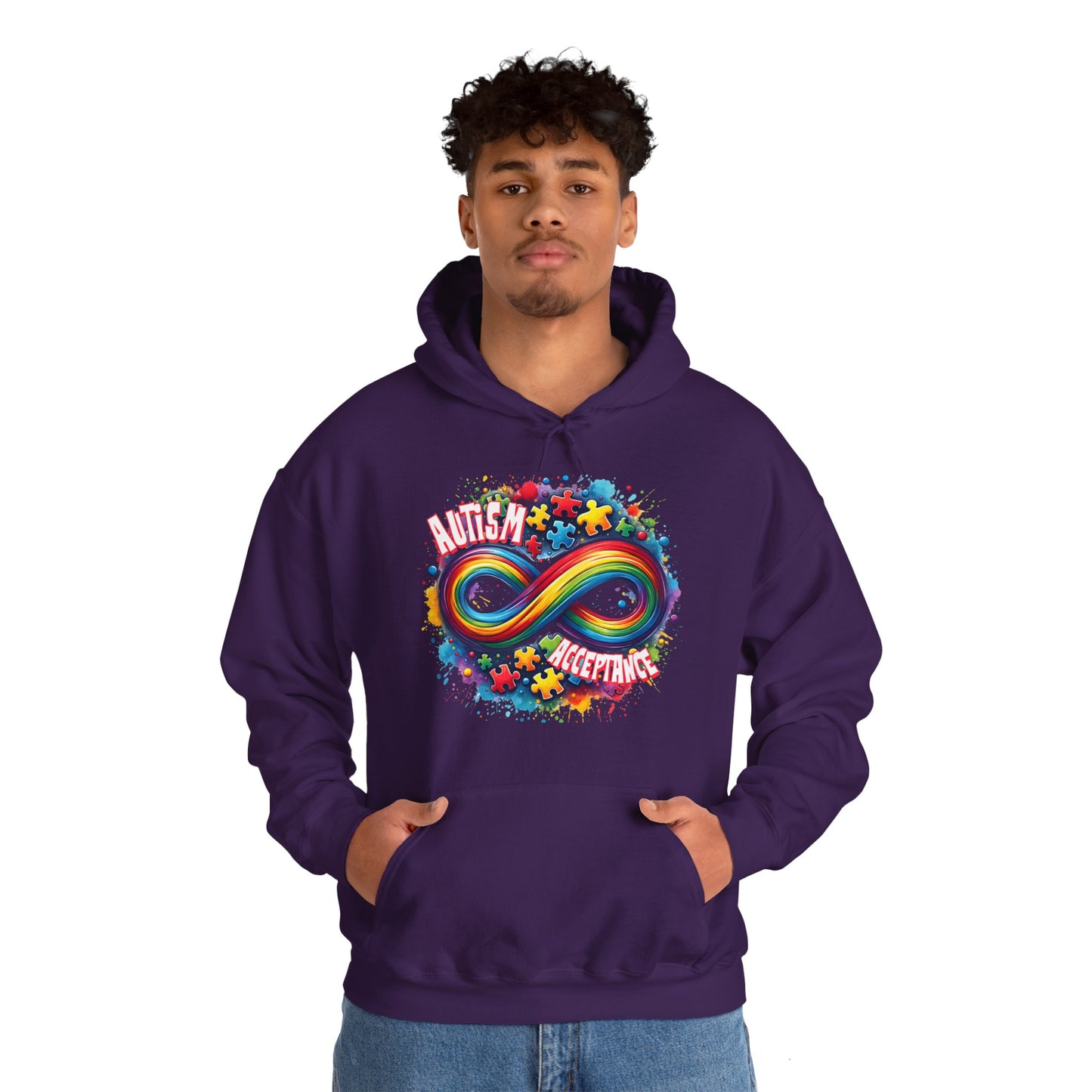 Autism Acceptance Unisex Heavy Blend™ Hooded Sweatshirt