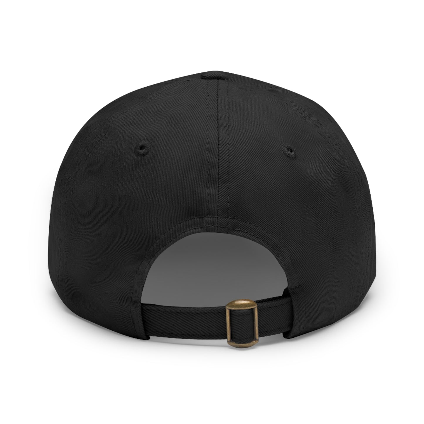 Don't Give Up Dad Hat with Leather Patch (Rectangle)