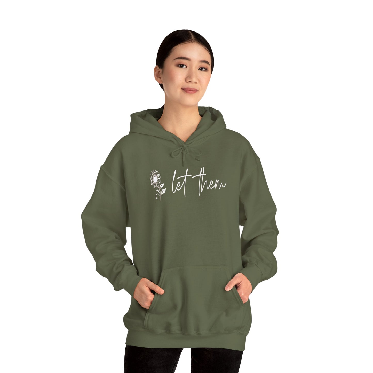 Custom Let Them (with back design) Unisex Heavy Blend™ Hooded Sweatshirt