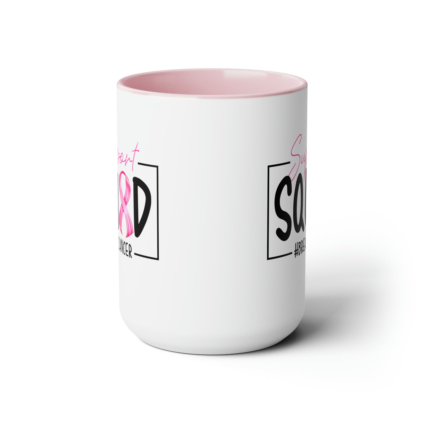 Support Squad Two-Tone Coffee Mugs, 15oz