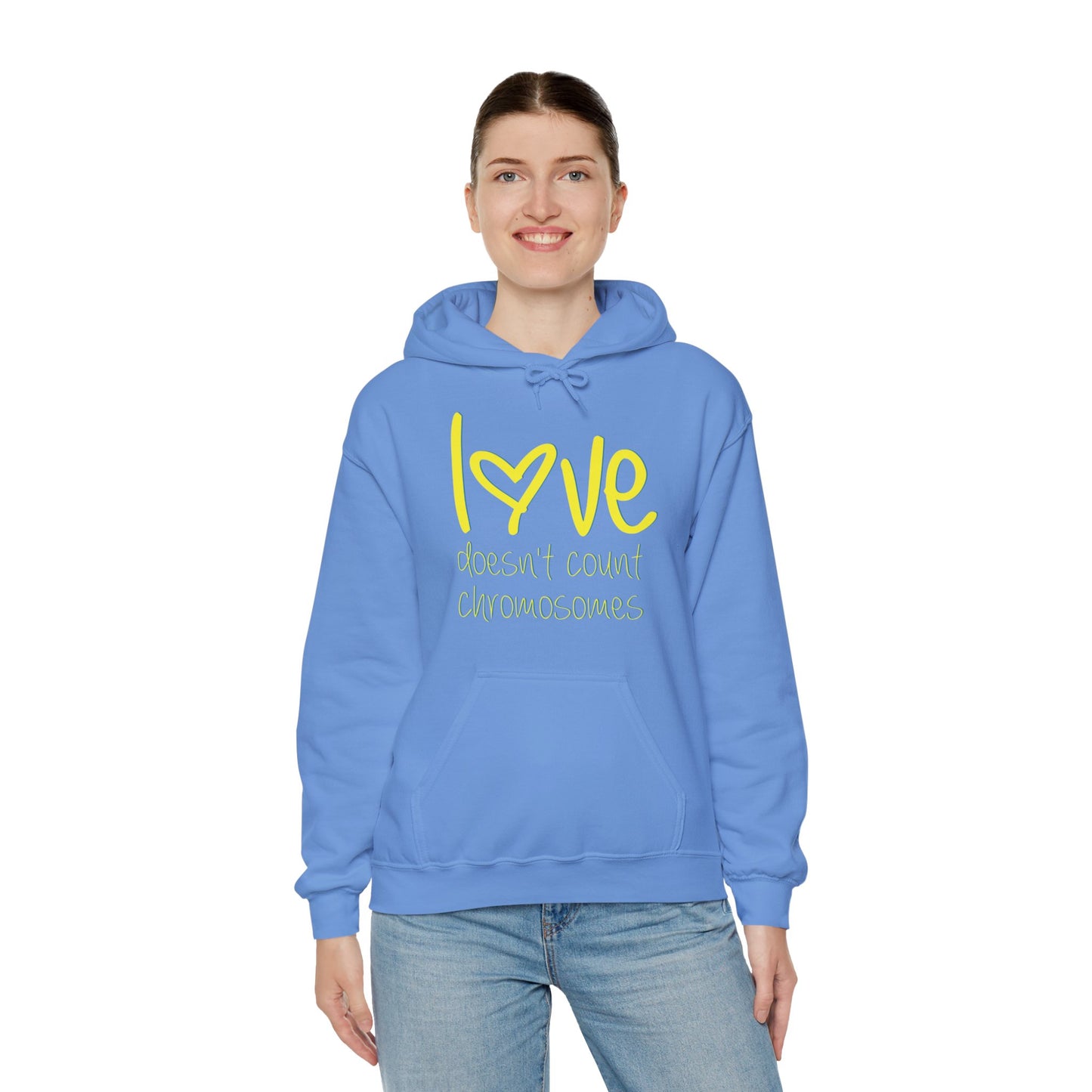 Love doesn't count chromosomes Unisex Heavy Blend™ Hooded Sweatshirt