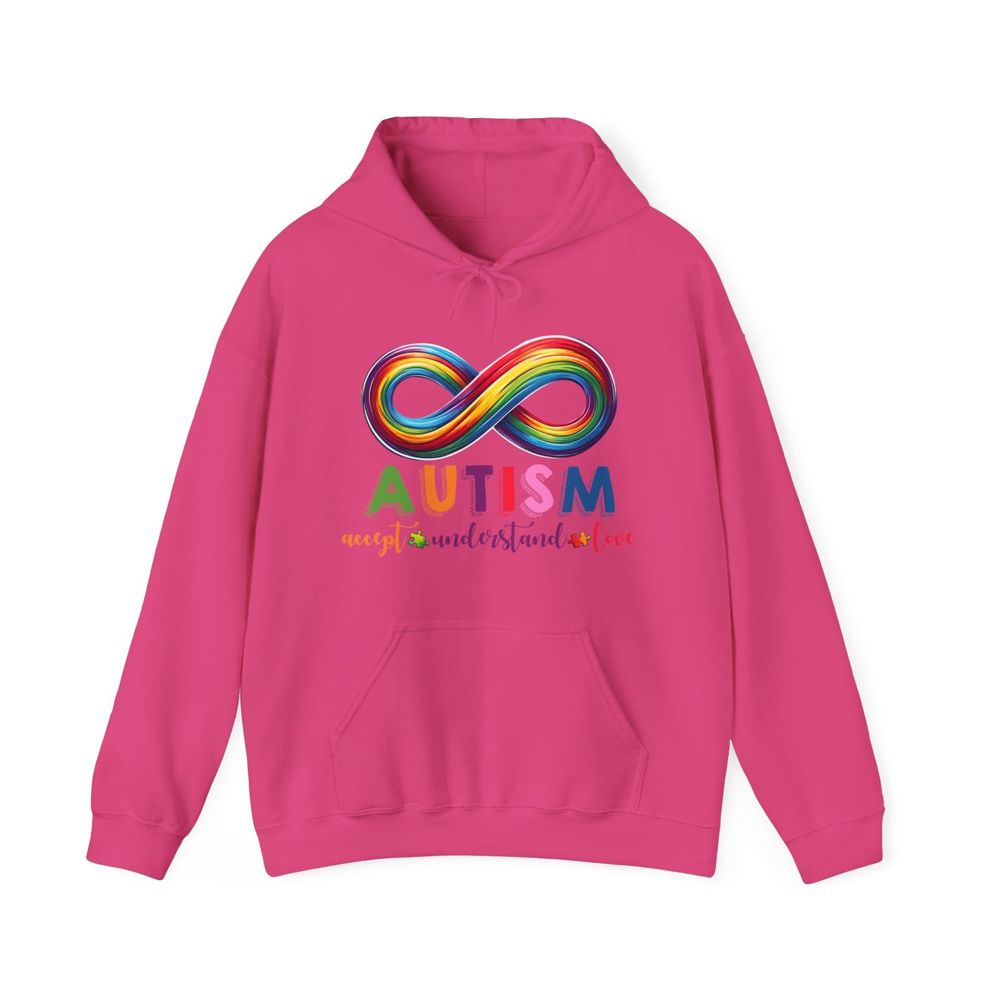 Autism Accept Unisex Heavy Blend™ Hooded Sweatshirt