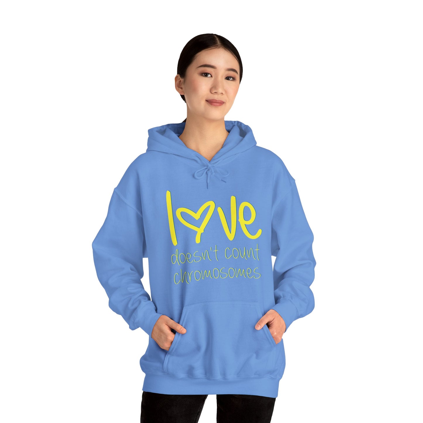 Love doesn't count chromosomes Unisex Heavy Blend™ Hooded Sweatshirt