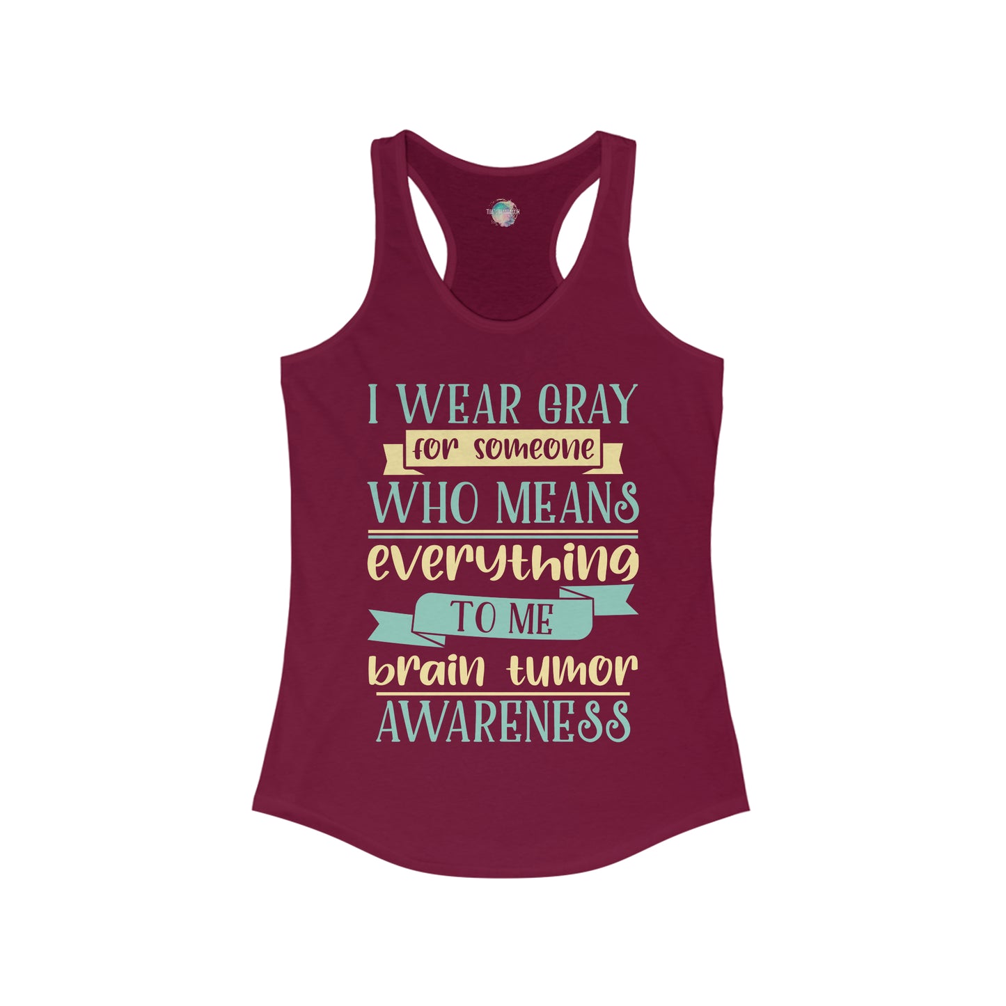 Brain Cancer 2 Women's Ideal Racerback Tank