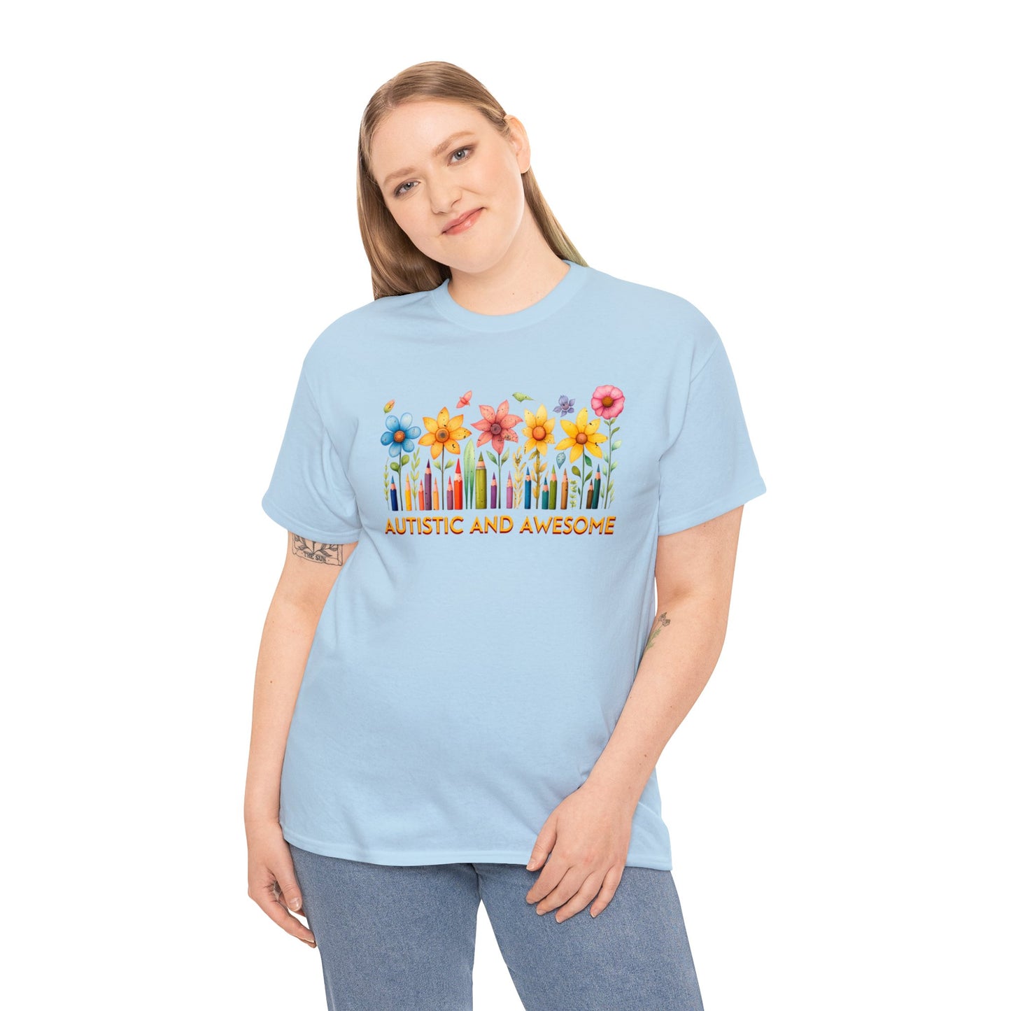 Autistic and Awesome Unisex Heavy Cotton Tee