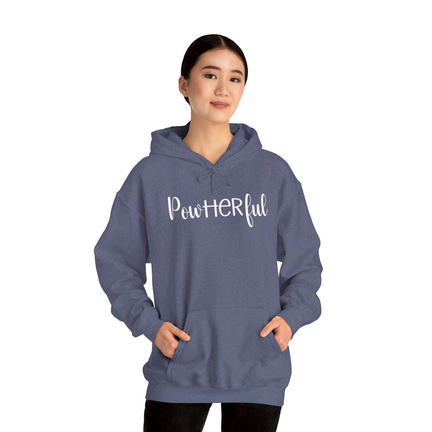 PowHERful double sided Unisex Heavy Blend™ Hooded Sweatshirt