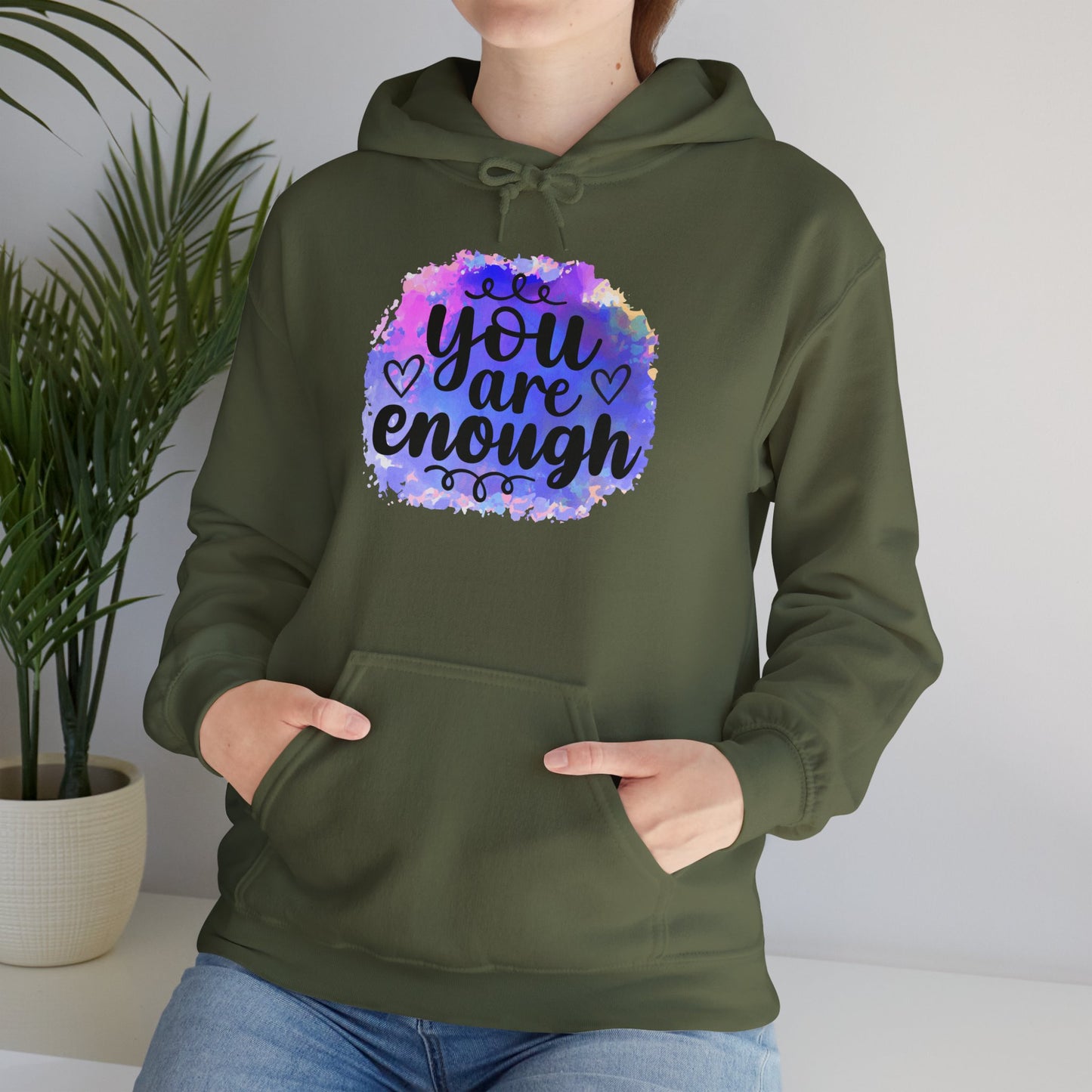 You are enough Unisex Heavy Blend™ Hooded Sweatshirt