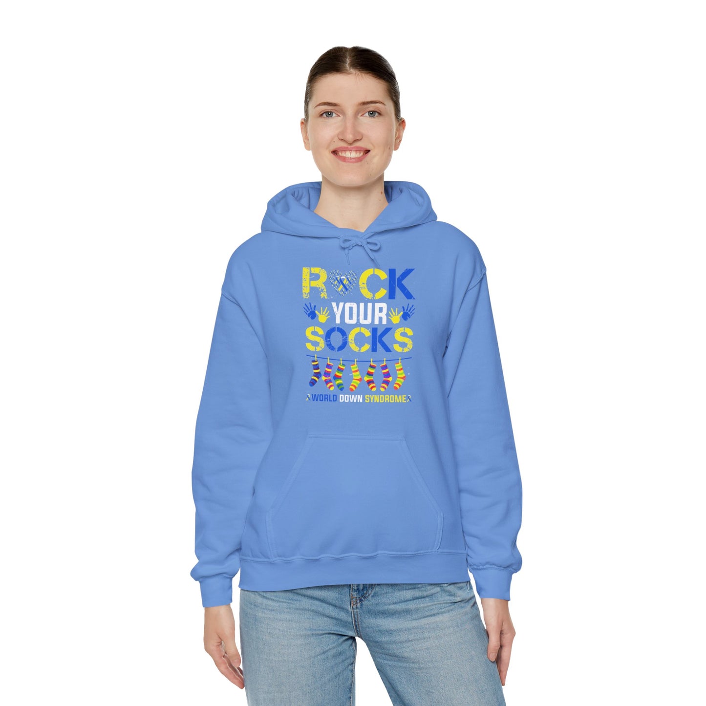 Rock your Socks Down Syndrome Unisex Heavy Blend™ Hooded Sweatshirt