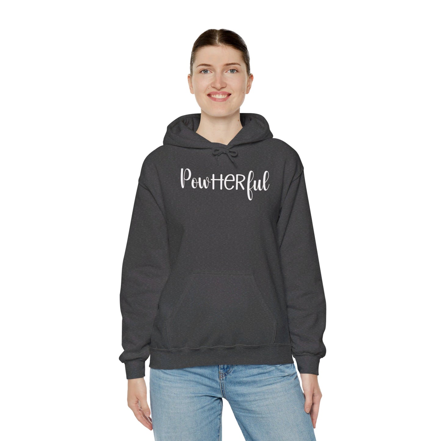 PowHERful double sided Unisex Heavy Blend™ Hooded Sweatshirt