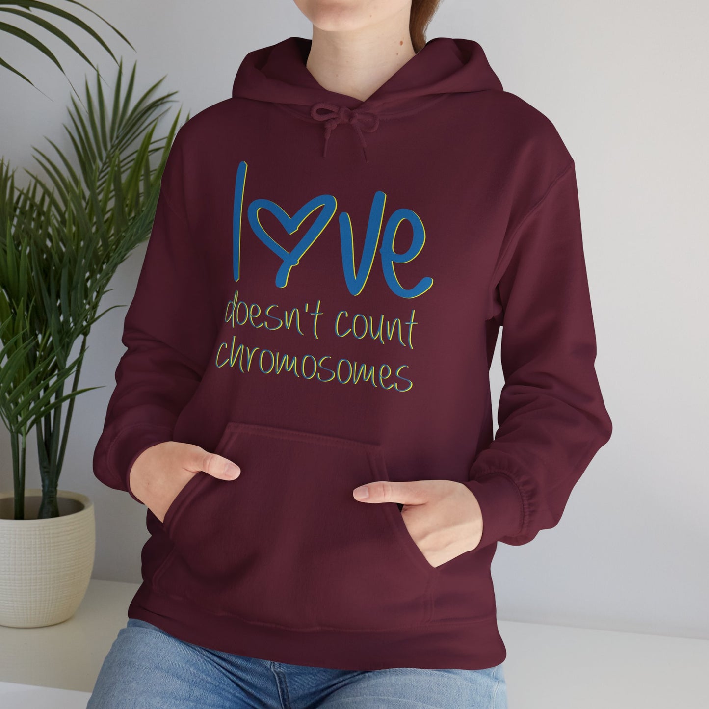 Love doesn't count chromosomes Unisex Heavy Blend™ Hooded Sweatshirt