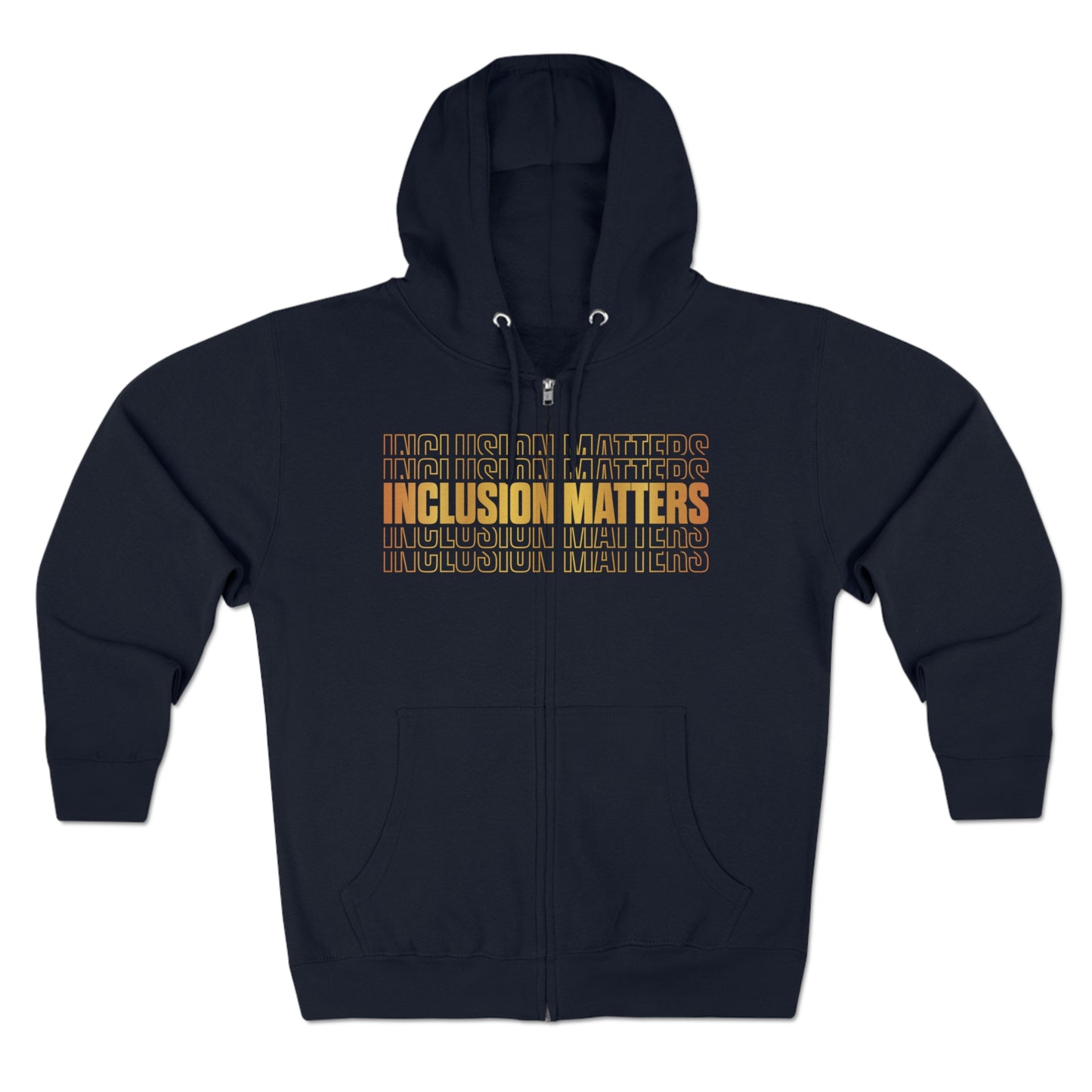 Inclusion Matters Gold Unisex Premium Full Zip Hoodie