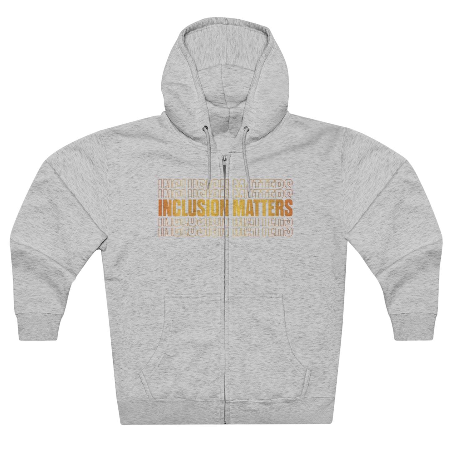 Inclusion Matters Gold Unisex Premium Full Zip Hoodie