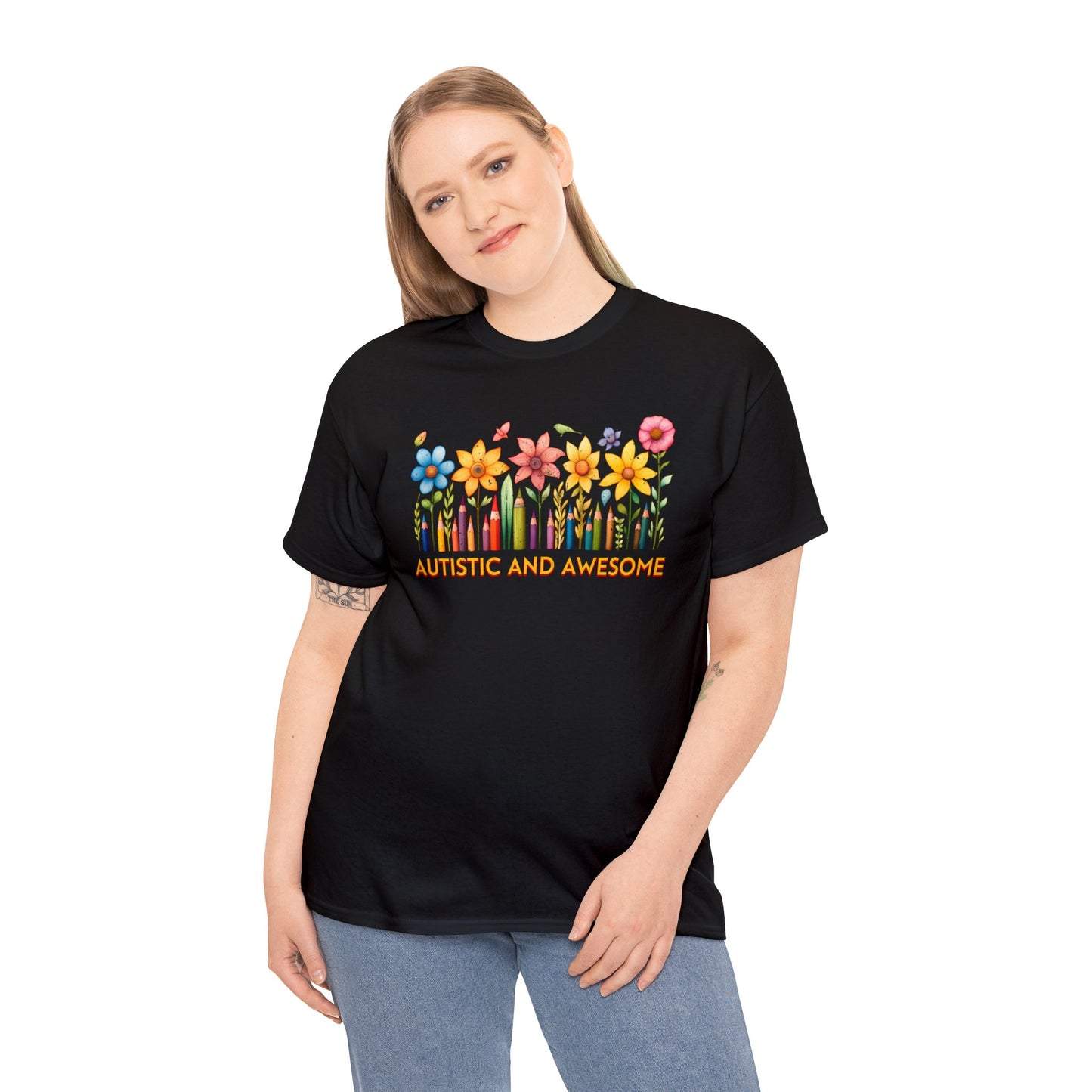 Autistic and Awesome Unisex Heavy Cotton Tee