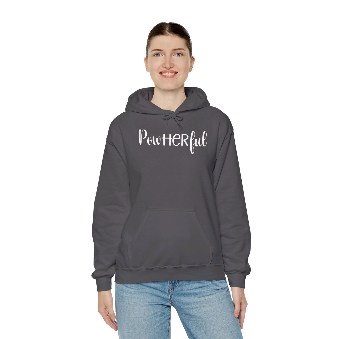 PowHERful double sided Unisex Heavy Blend™ Hooded Sweatshirt