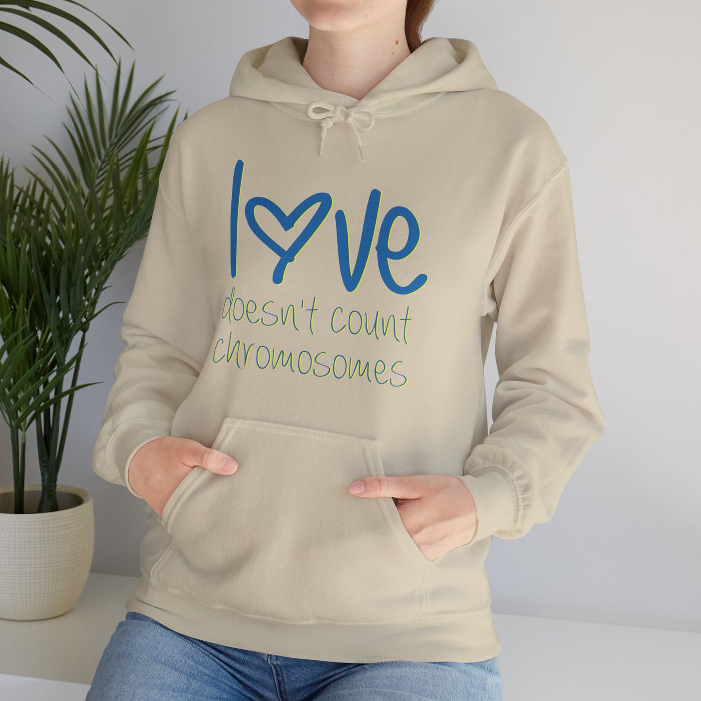 Love doesn't count chromosomes Unisex Heavy Blend™ Hooded Sweatshirt