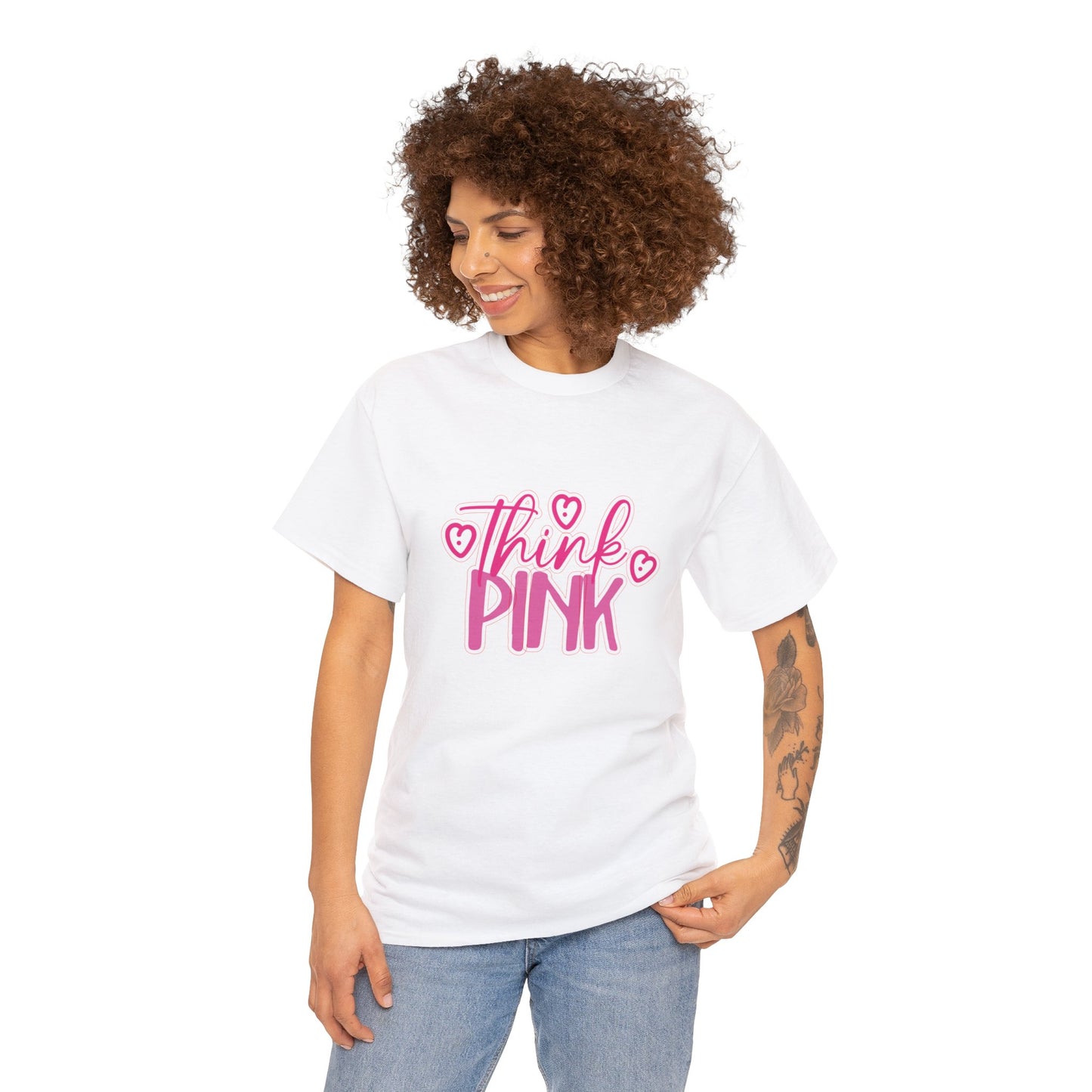 Think Pink Unisex Heavy Cotton Tee