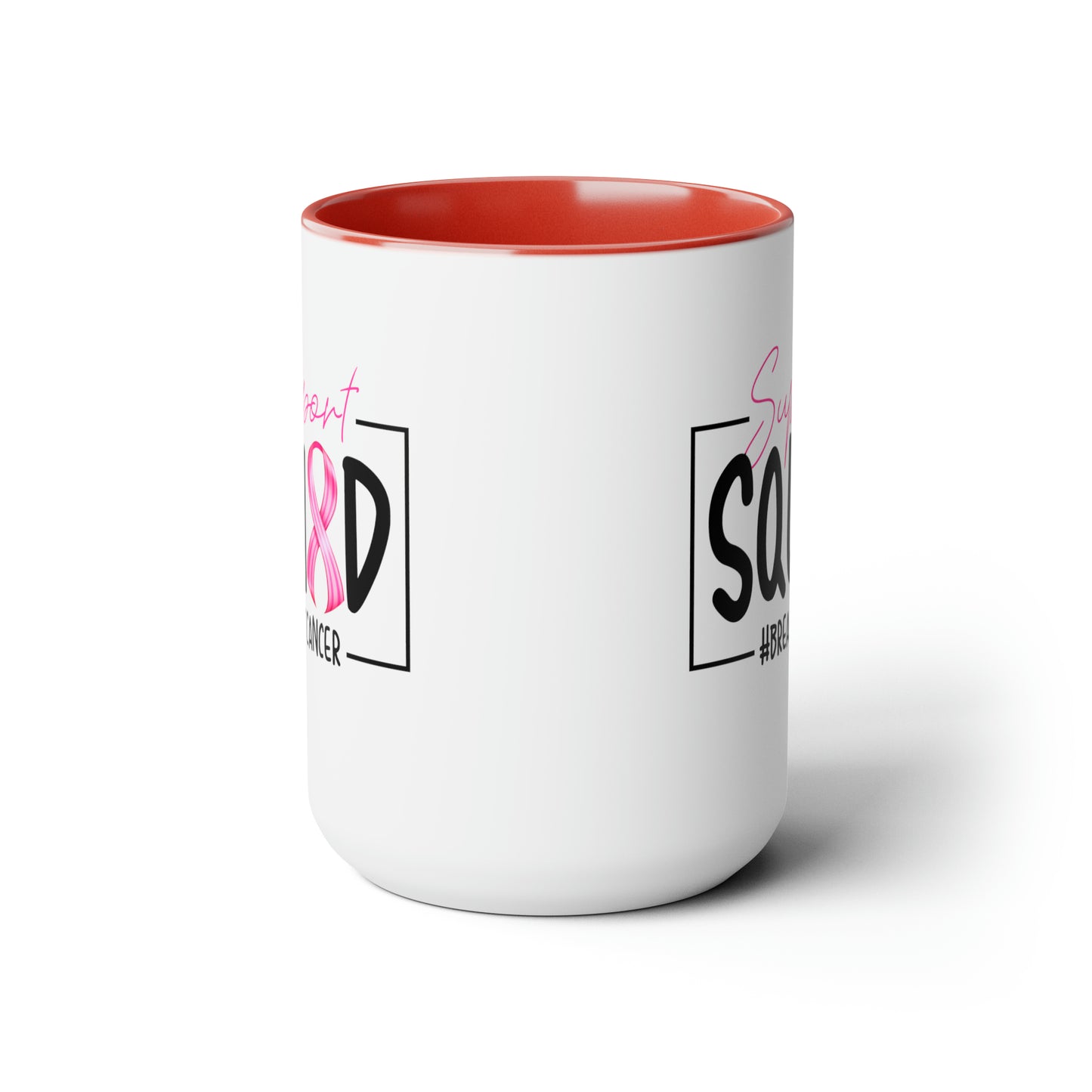 Support Squad Two-Tone Coffee Mugs, 15oz