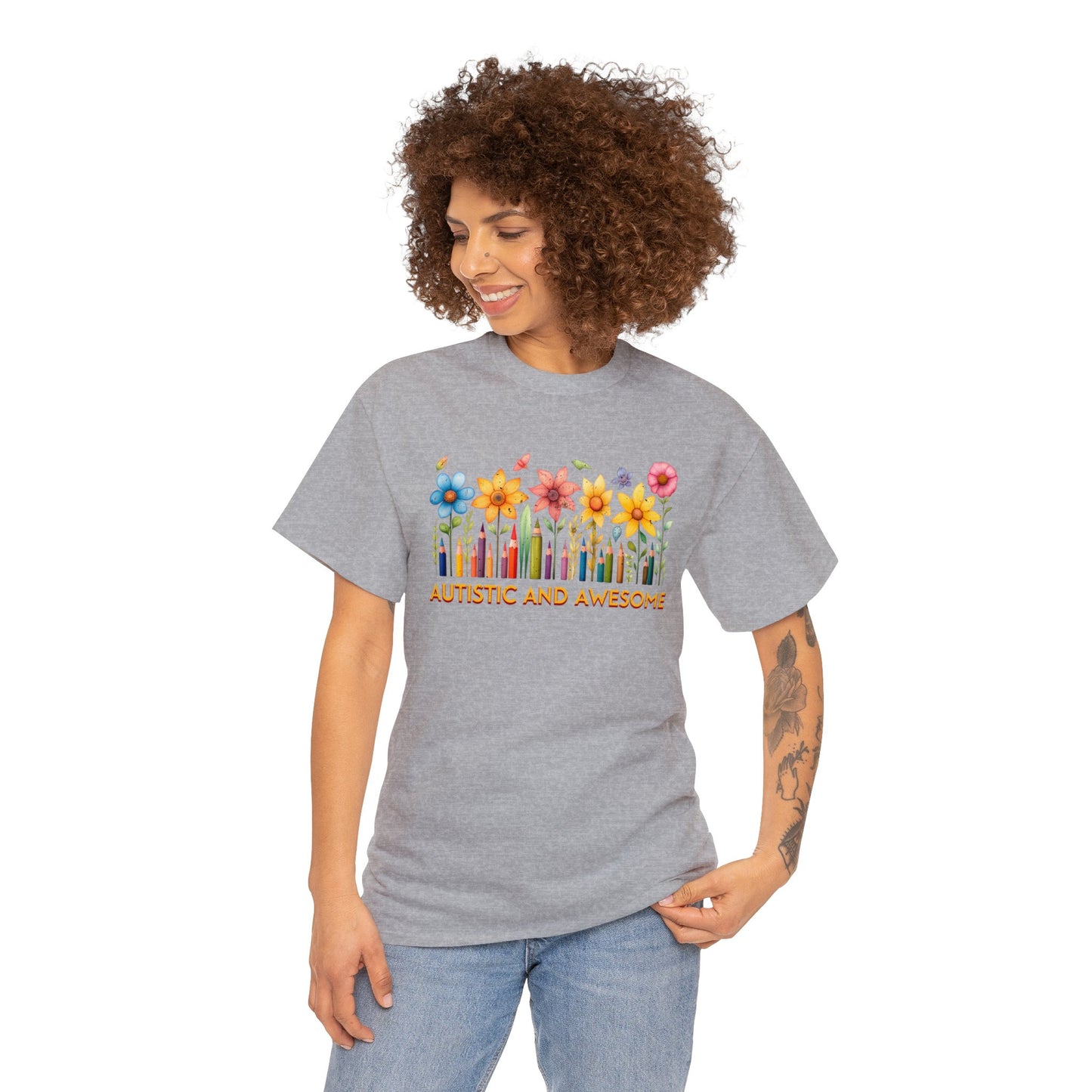 Autistic and Awesome Unisex Heavy Cotton Tee