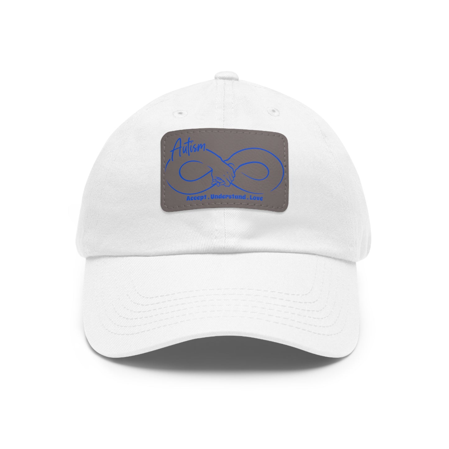 Autism Accept Understand Love  Dad Hat with Leather Patch (Rectangle)