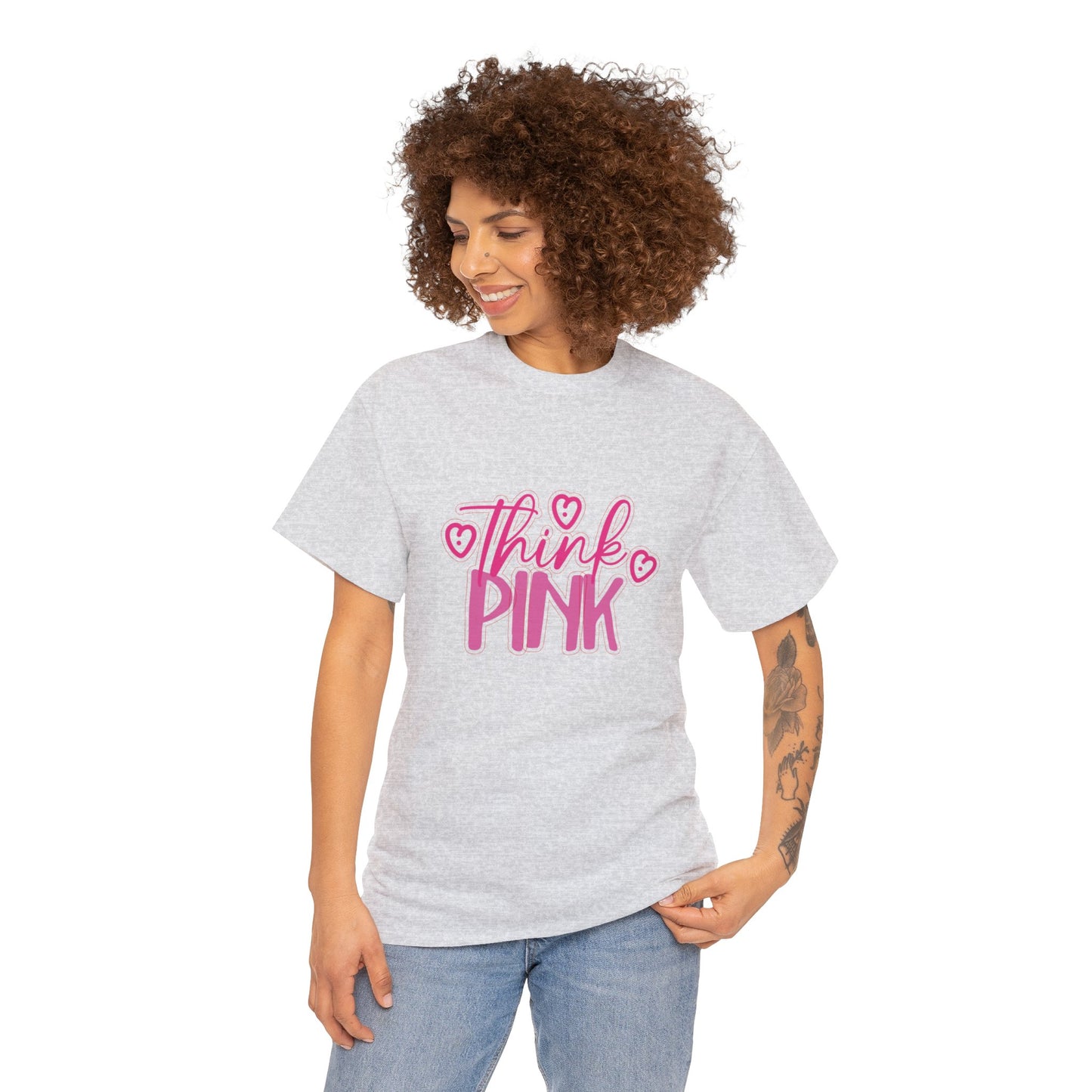 Think Pink Unisex Heavy Cotton Tee