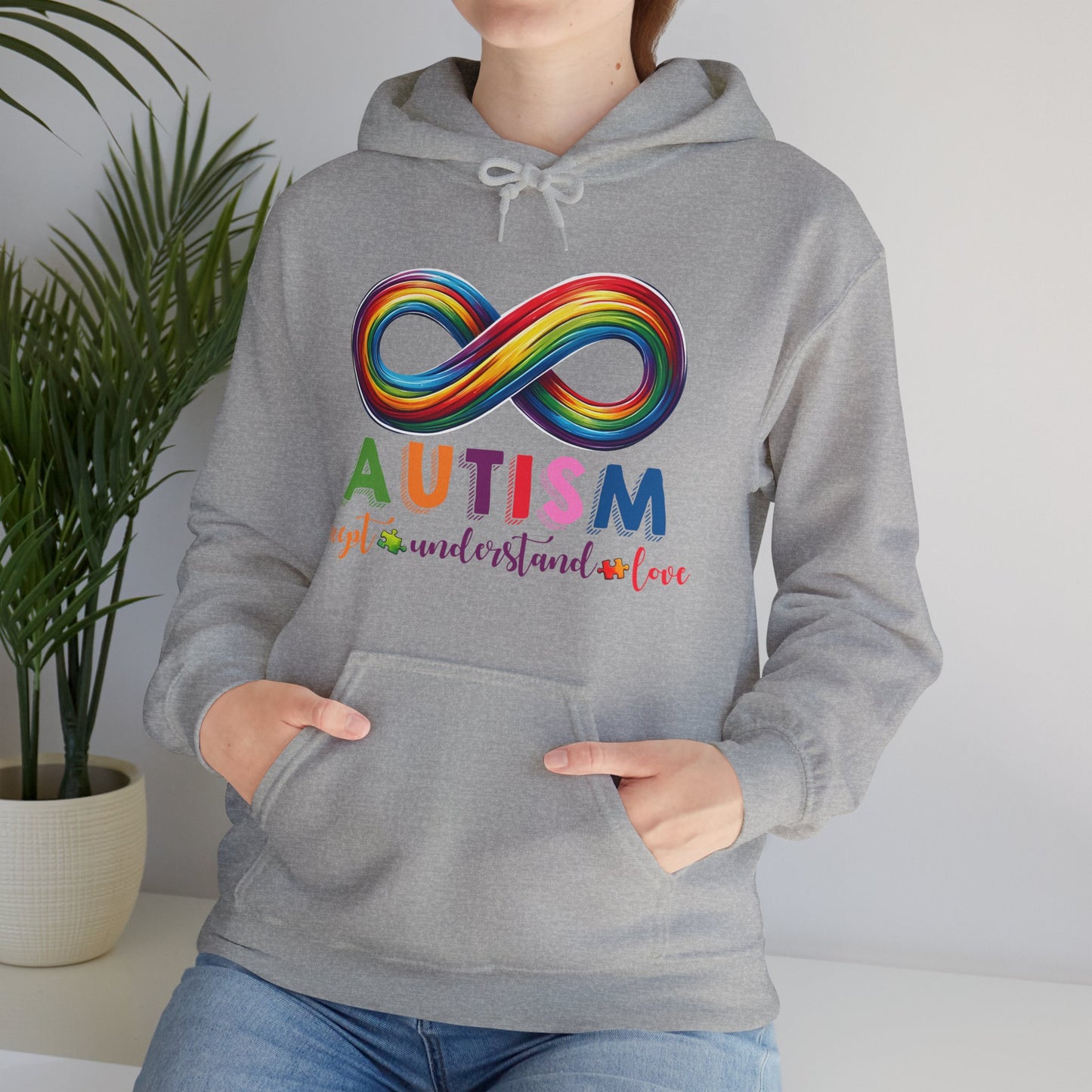 Autism Accept Unisex Heavy Blend™ Hooded Sweatshirt