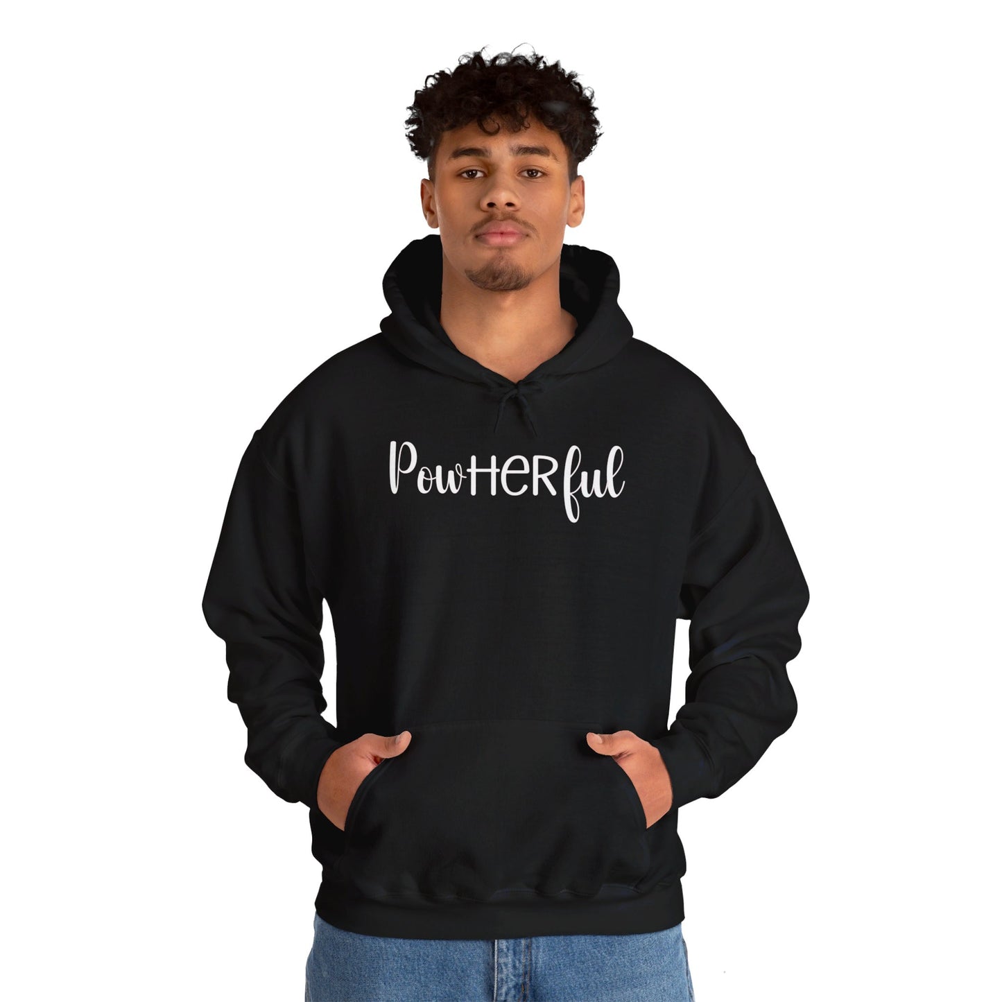 PowHERful double sided Unisex Heavy Blend™ Hooded Sweatshirt