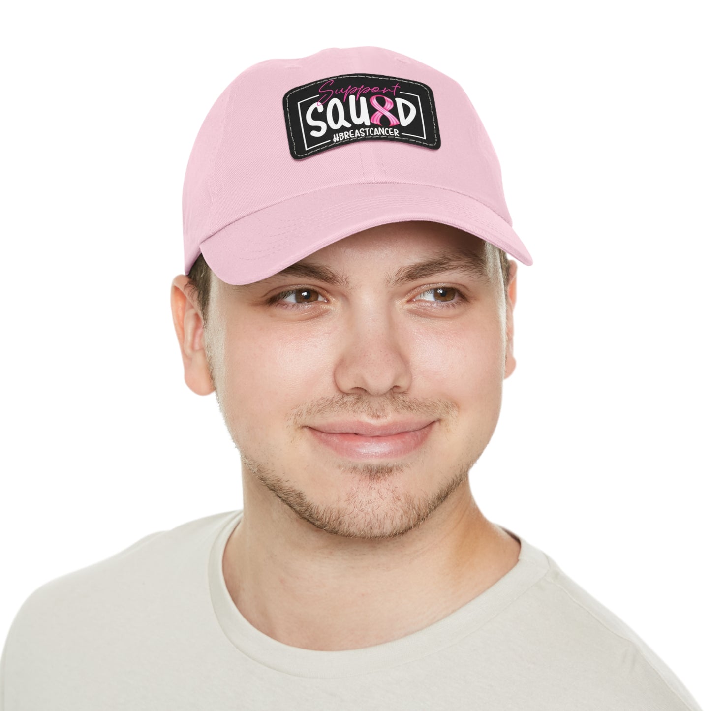 Support Squad Dad Hat with Leather Patch (Rectangle)