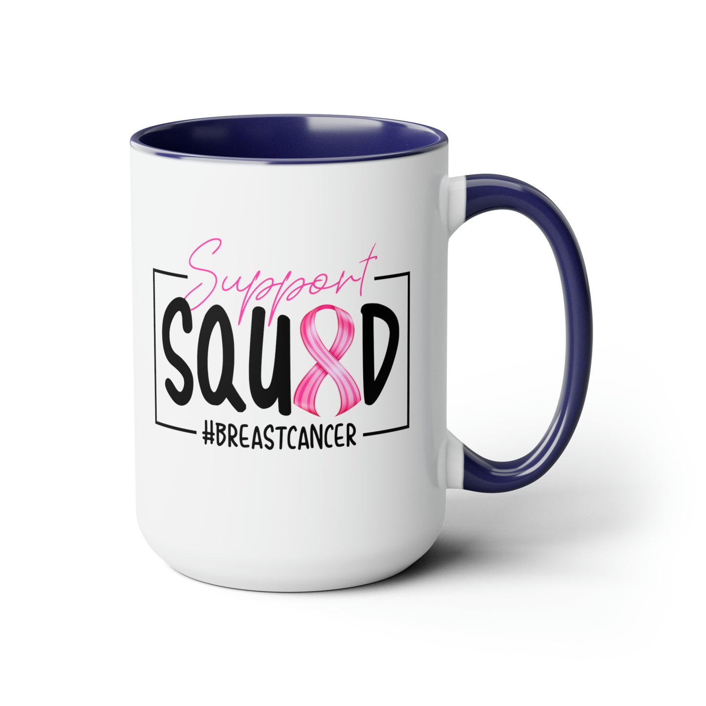 Support Squad Two-Tone Coffee Mugs, 15oz