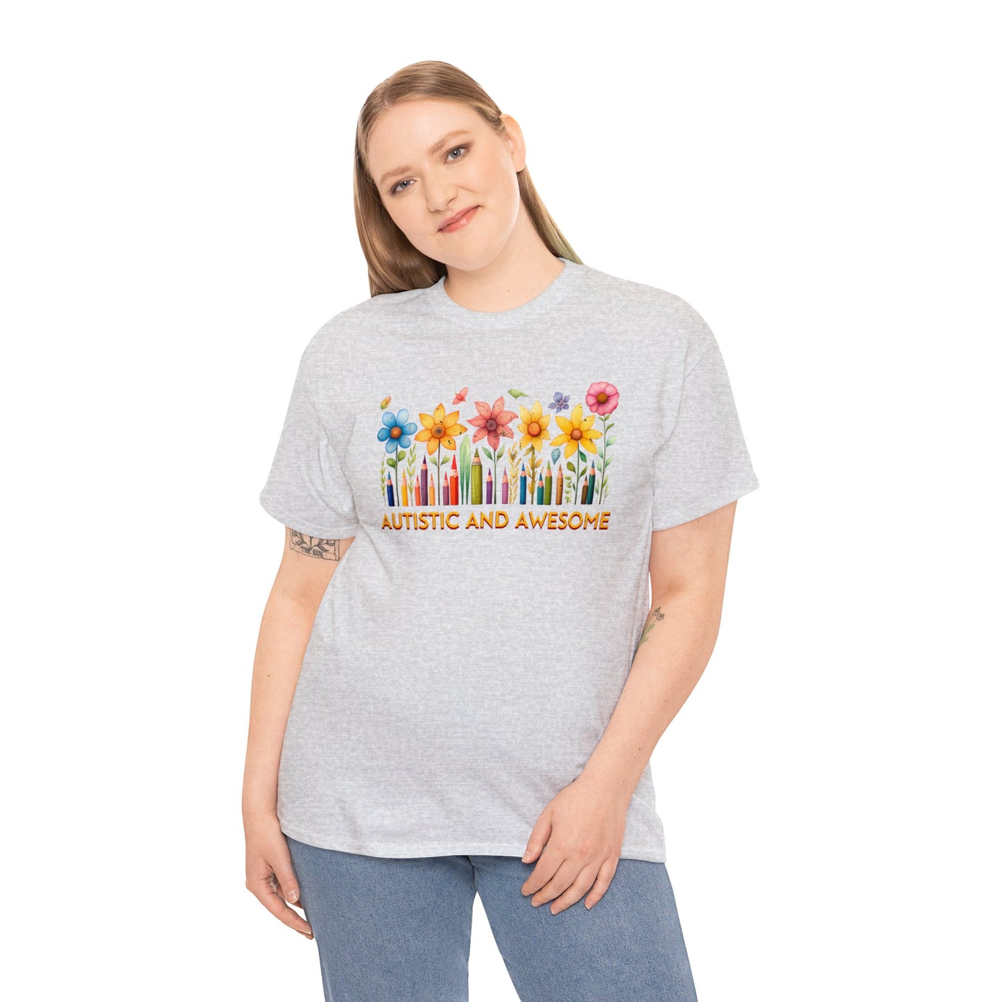 Autistic and Awesome Unisex Heavy Cotton Tee