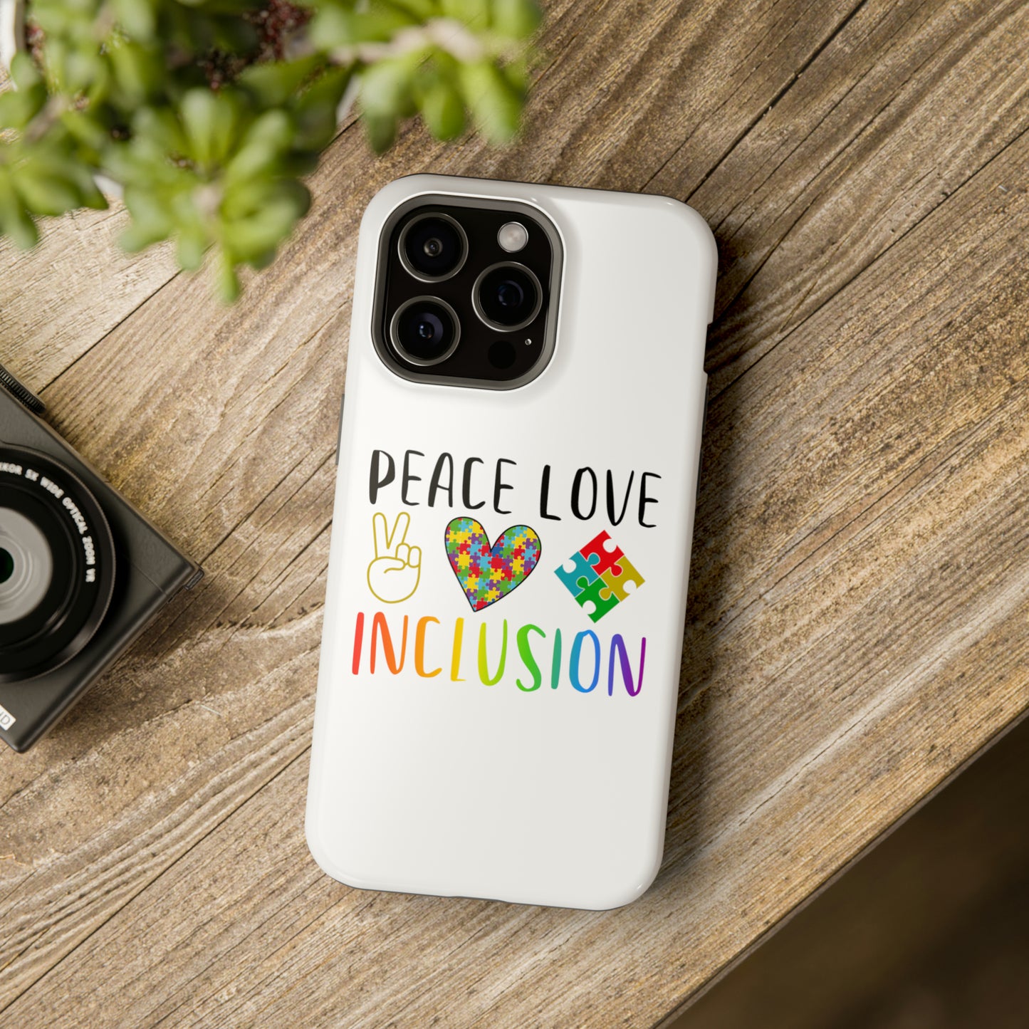 Autism Peace Love Inclusion MagSafe Tough Cases