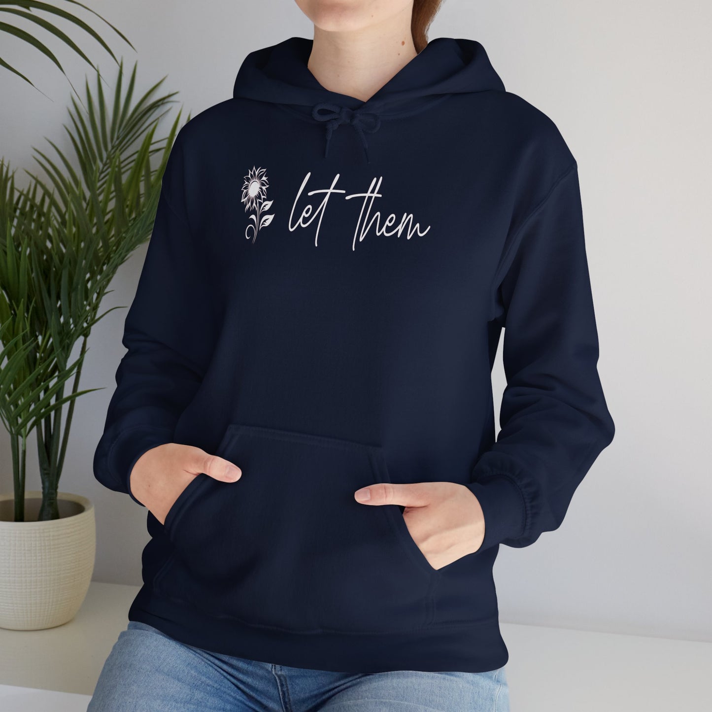 Custom Let Them (with back design) Unisex Heavy Blend™ Hooded Sweatshirt