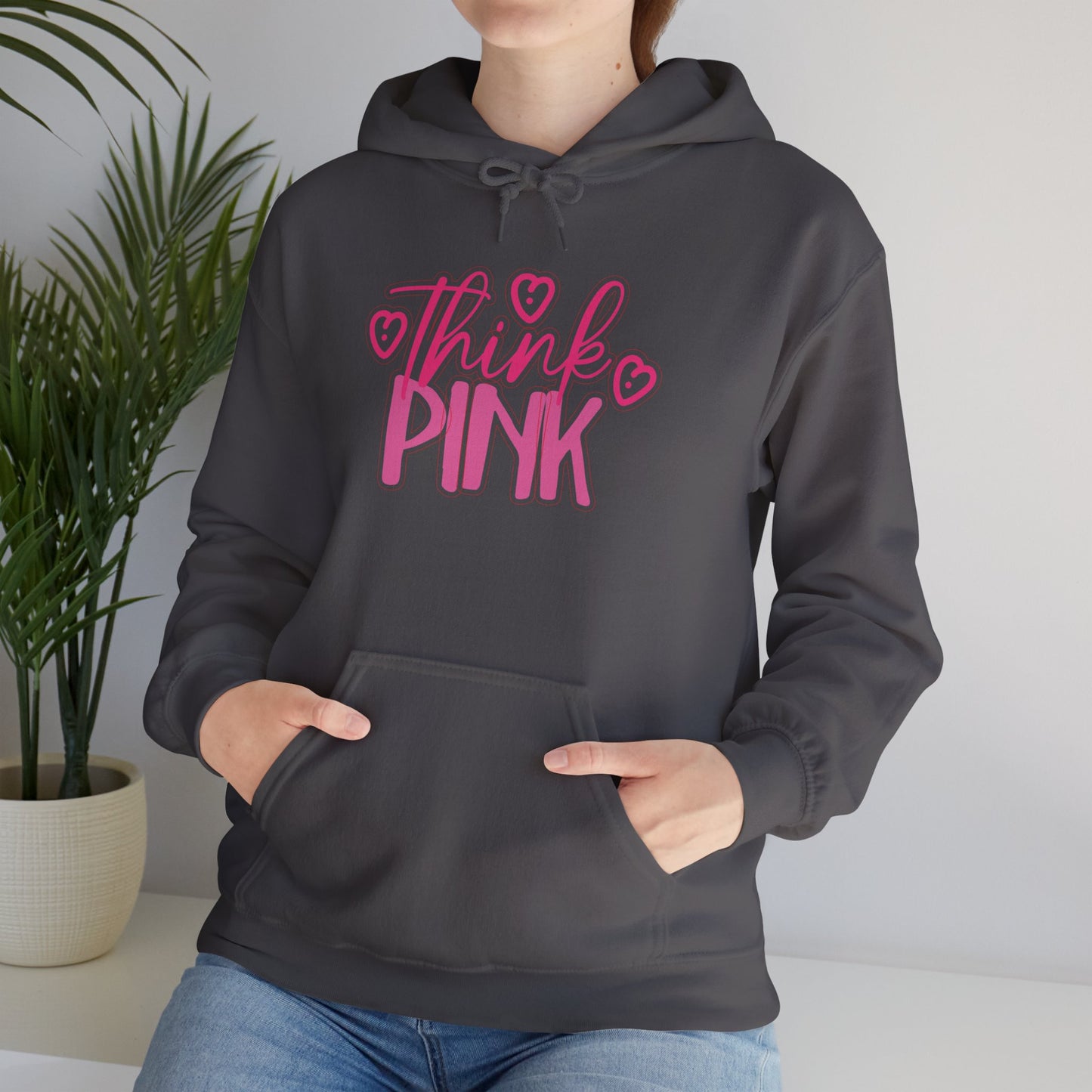 Think Pink Unisex Heavy Blend™ Hooded Sweatshirt