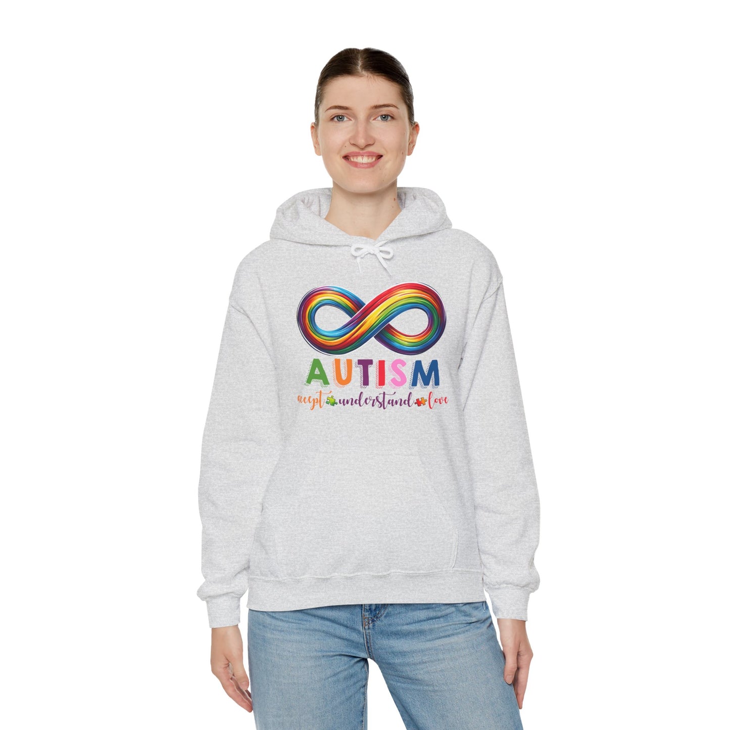 Autism Accept Unisex Heavy Blend™ Hooded Sweatshirt