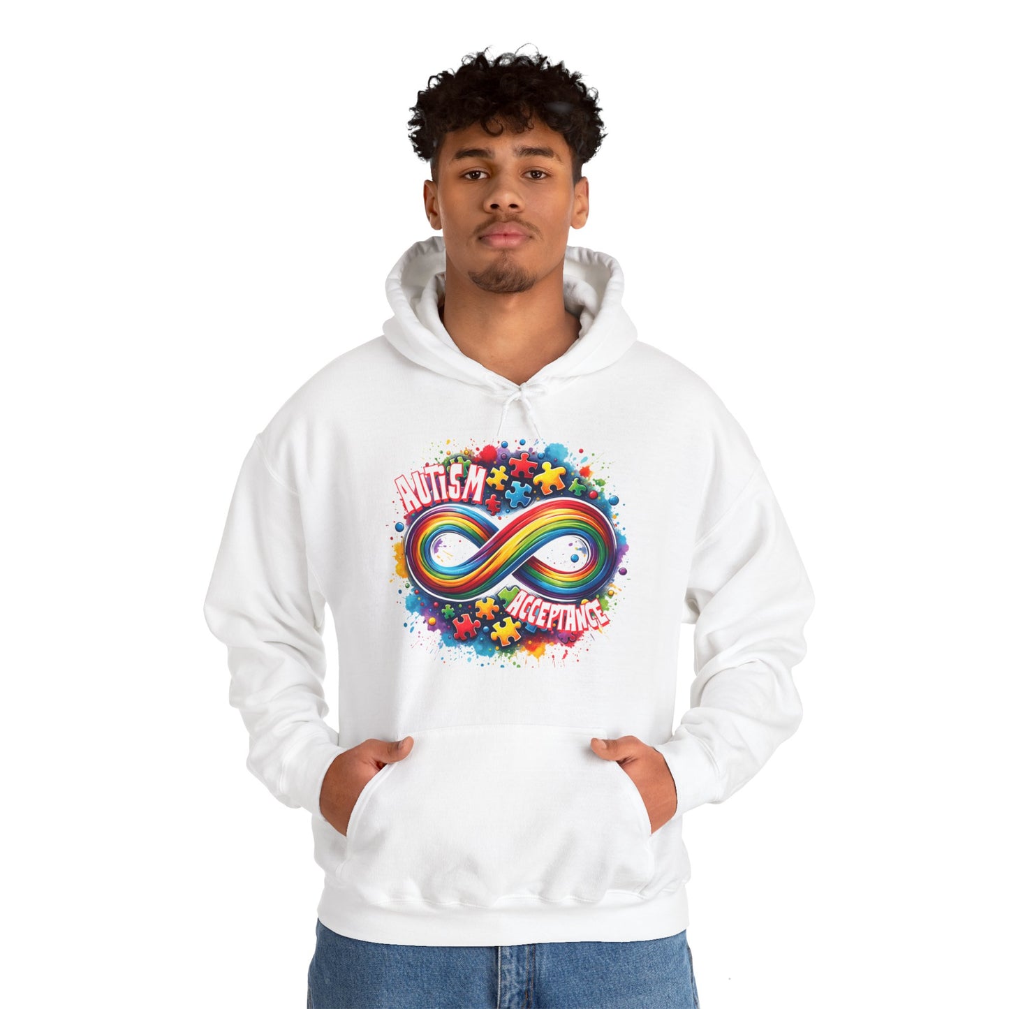 Autism Acceptance Unisex Heavy Blend™ Hooded Sweatshirt