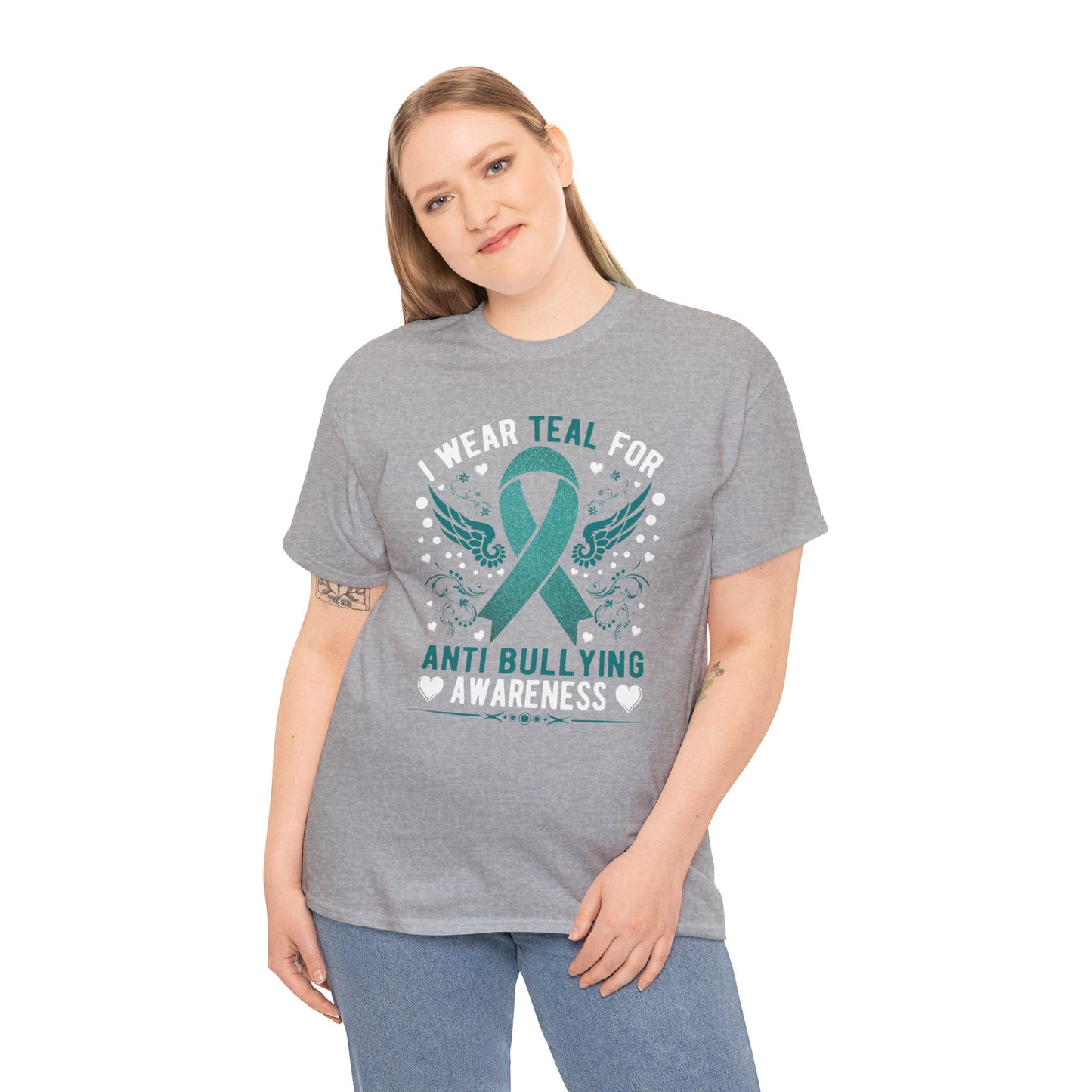 Anti Bully Teal Unisex Heavy Cotton Tee