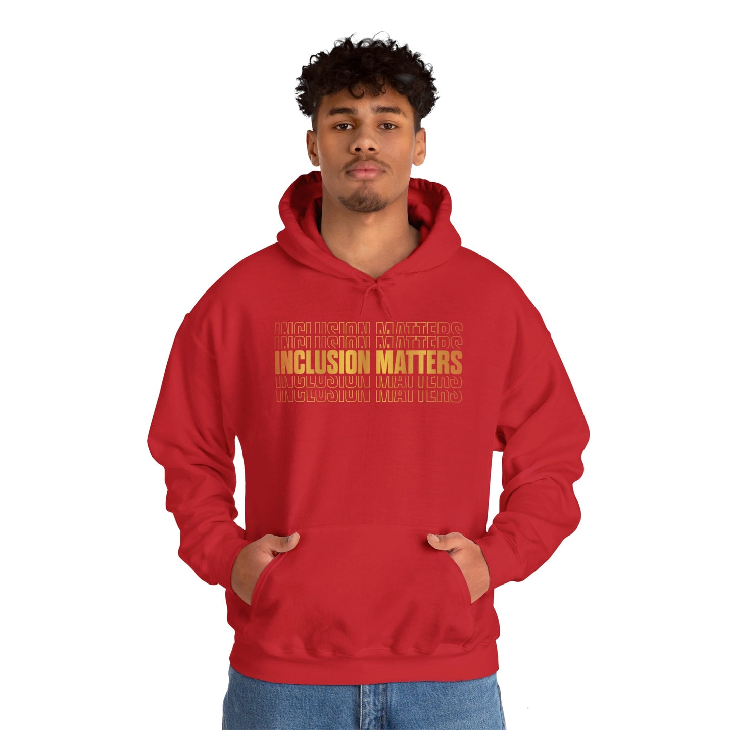 Inclusion Matters Gold Unisex Heavy Blend™ Hooded Sweatshirt