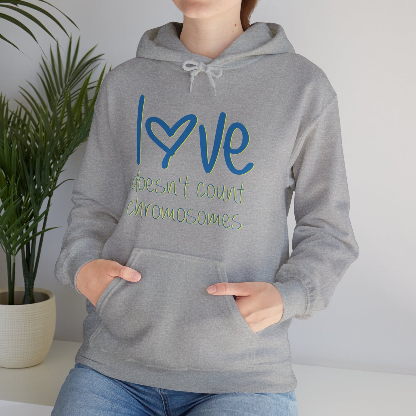 Love doesn't count chromosomes Unisex Heavy Blend™ Hooded Sweatshirt