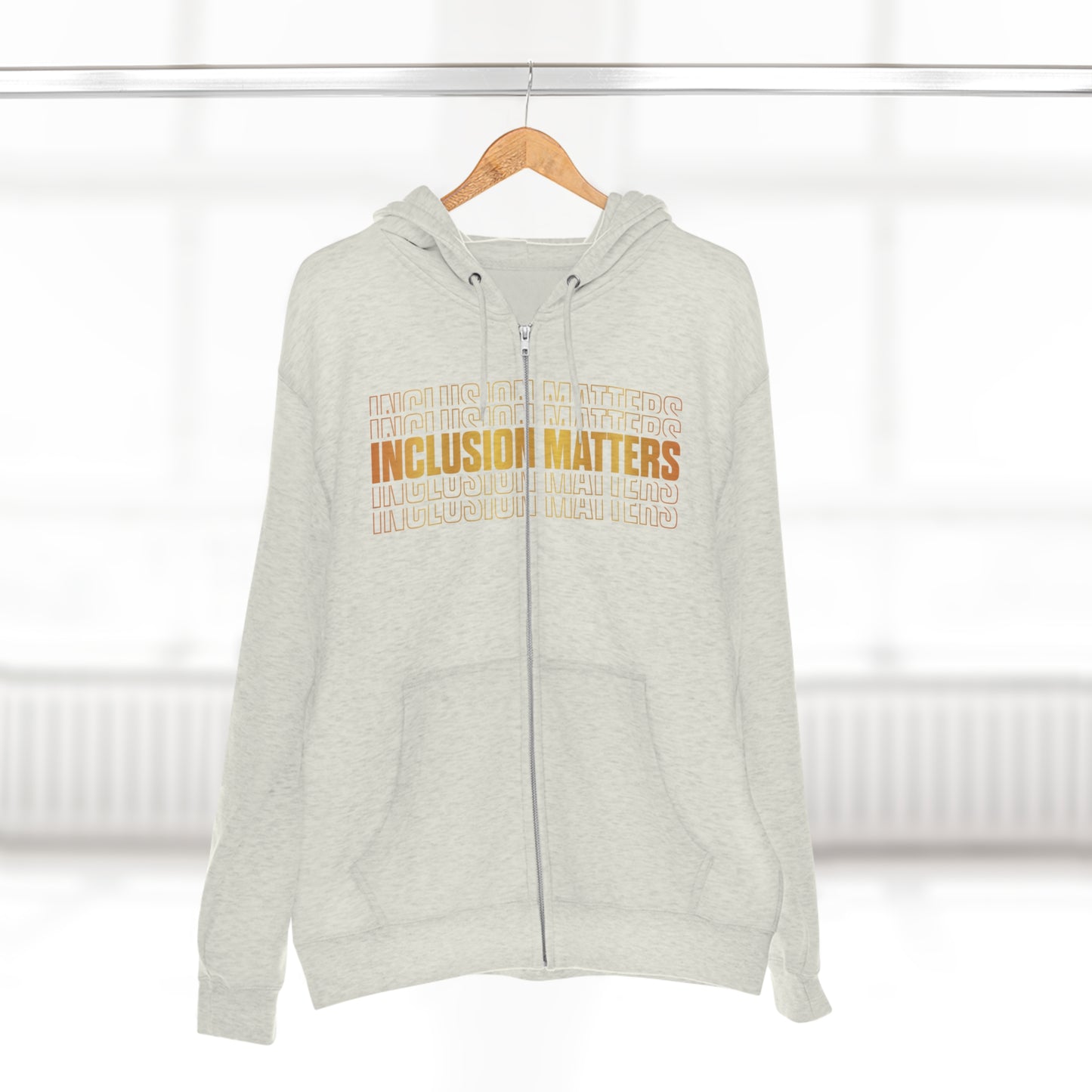 Inclusion Matters Gold Unisex Premium Full Zip Hoodie