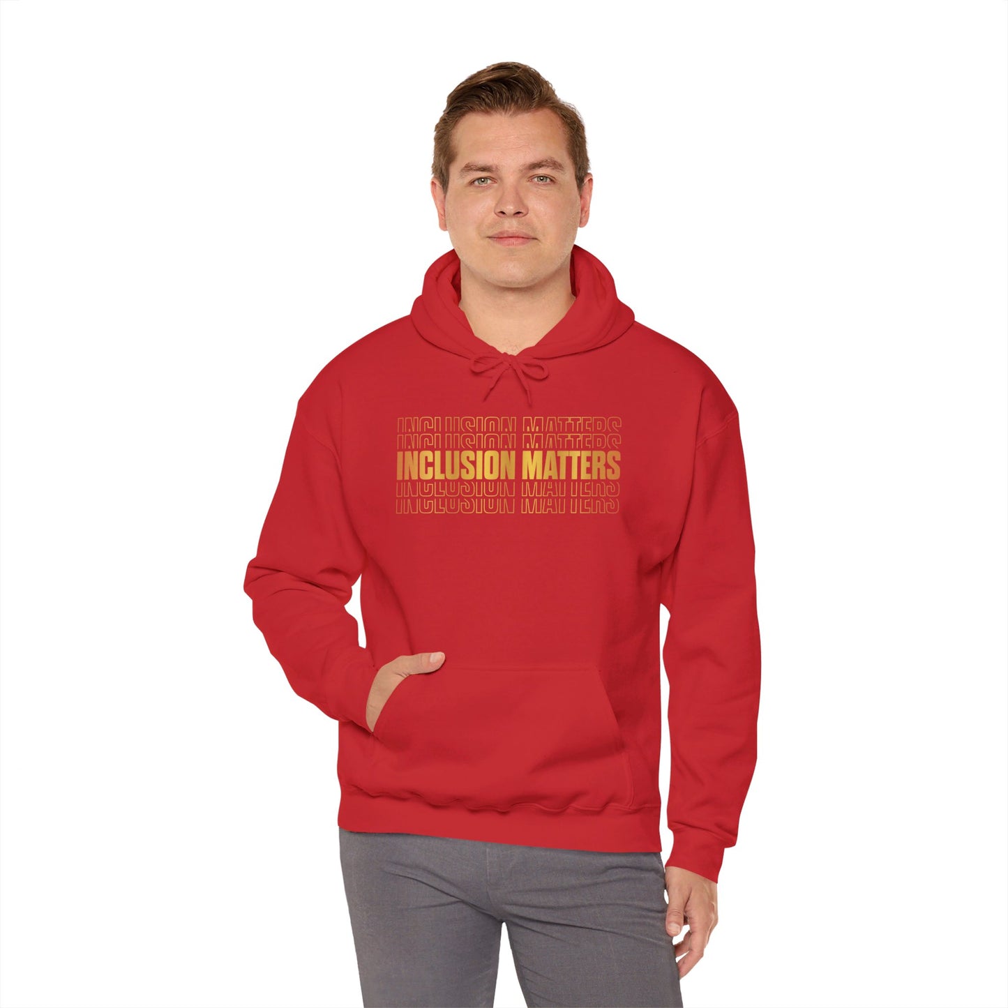 Inclusion Matters Gold Unisex Heavy Blend™ Hooded Sweatshirt