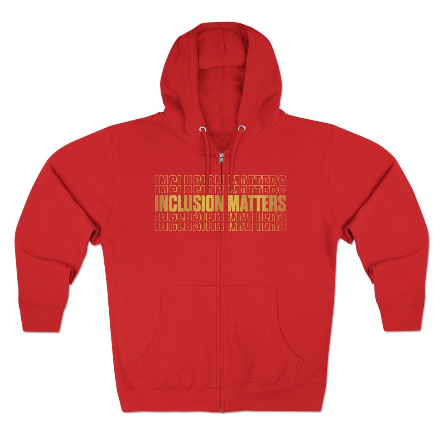 Inclusion Matters Gold Unisex Premium Full Zip Hoodie