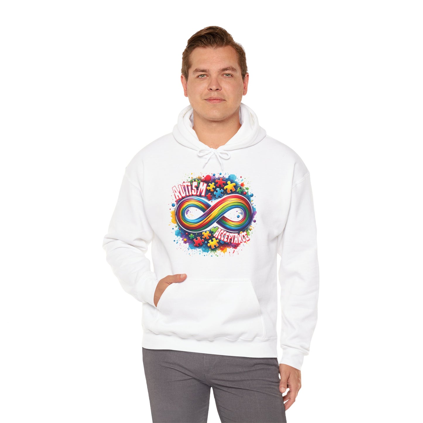 Autism Acceptance Unisex Heavy Blend™ Hooded Sweatshirt