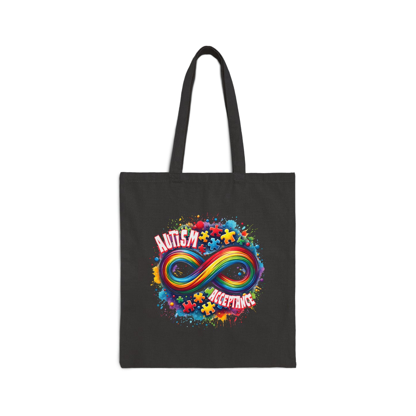 Autism Acceptance Cotton Canvas Tote Bag